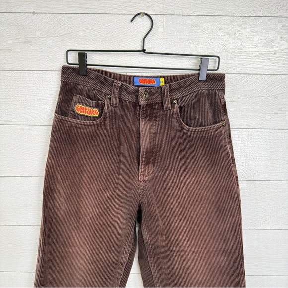 Empyre Relax Brown Corduroy Pants Sz 28 Straight Leg 90s Skate Y2K Streetwear - Picture 2 of 14